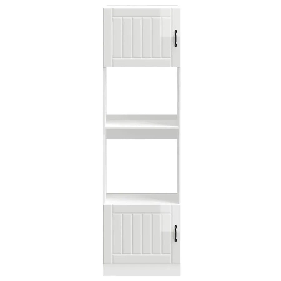 Armoires de four 2 pièces "Lucca" Bois d'ingénierie blanc brillant - 4