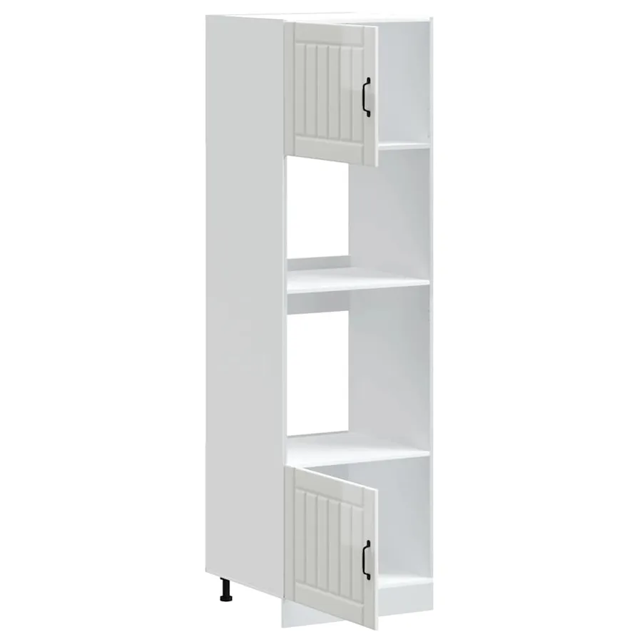 Armoires de four 2 pièces "Lucca" Bois d'ingénierie blanc brillant - 5