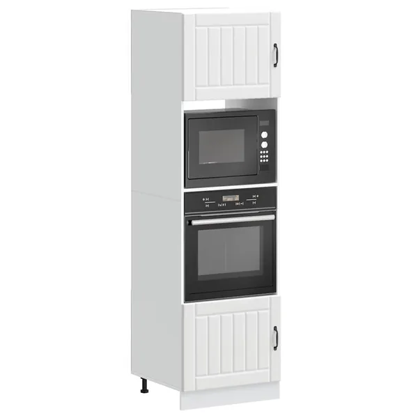 Armoires de four 2 pièces "Lucca" Bois d'ingénierie blanc