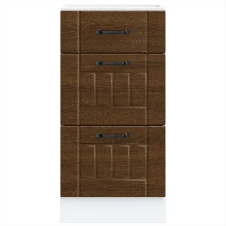 Armoire de cuisine Lucca chêne marron bois ingénierie - 4