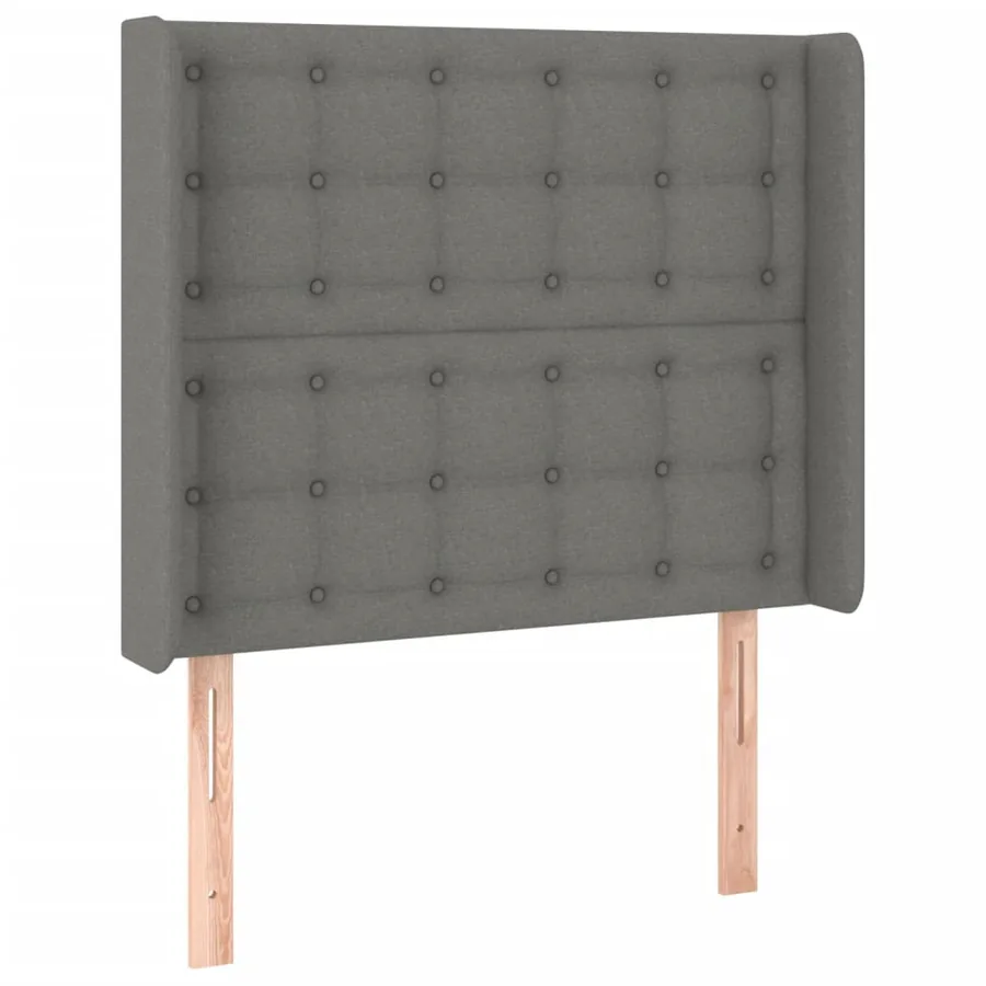 Sommier à lattes de lit avec matelas Gris foncé 100x200cm Tissu - 6