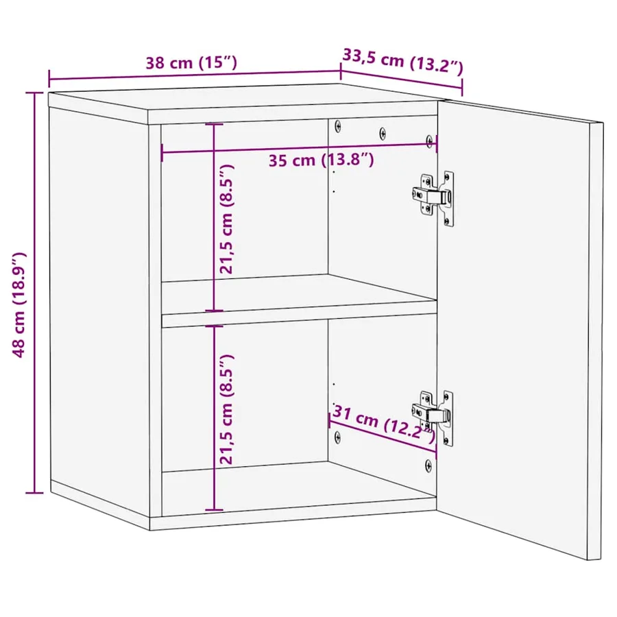 Armoire suspendue de salle de bain 38x33,5x48 cm - 10
