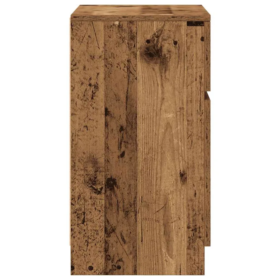Table de chevet vieux bois 39x35x65 cm bois d’ingénierie - 7
