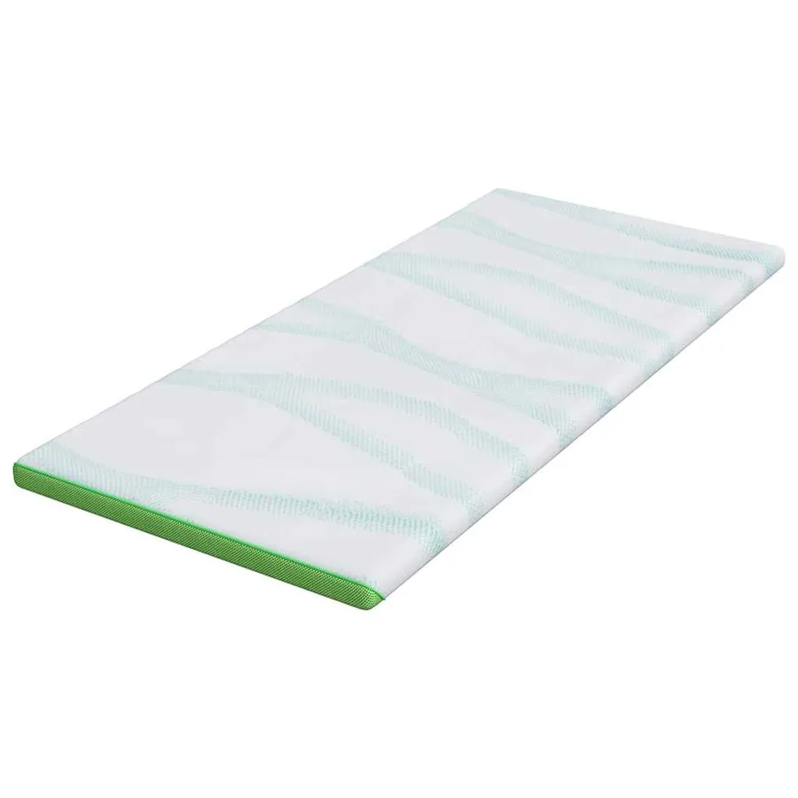 Surmatelas Blanc et vert 100 x 200 cm Tissu Jacquard - 4