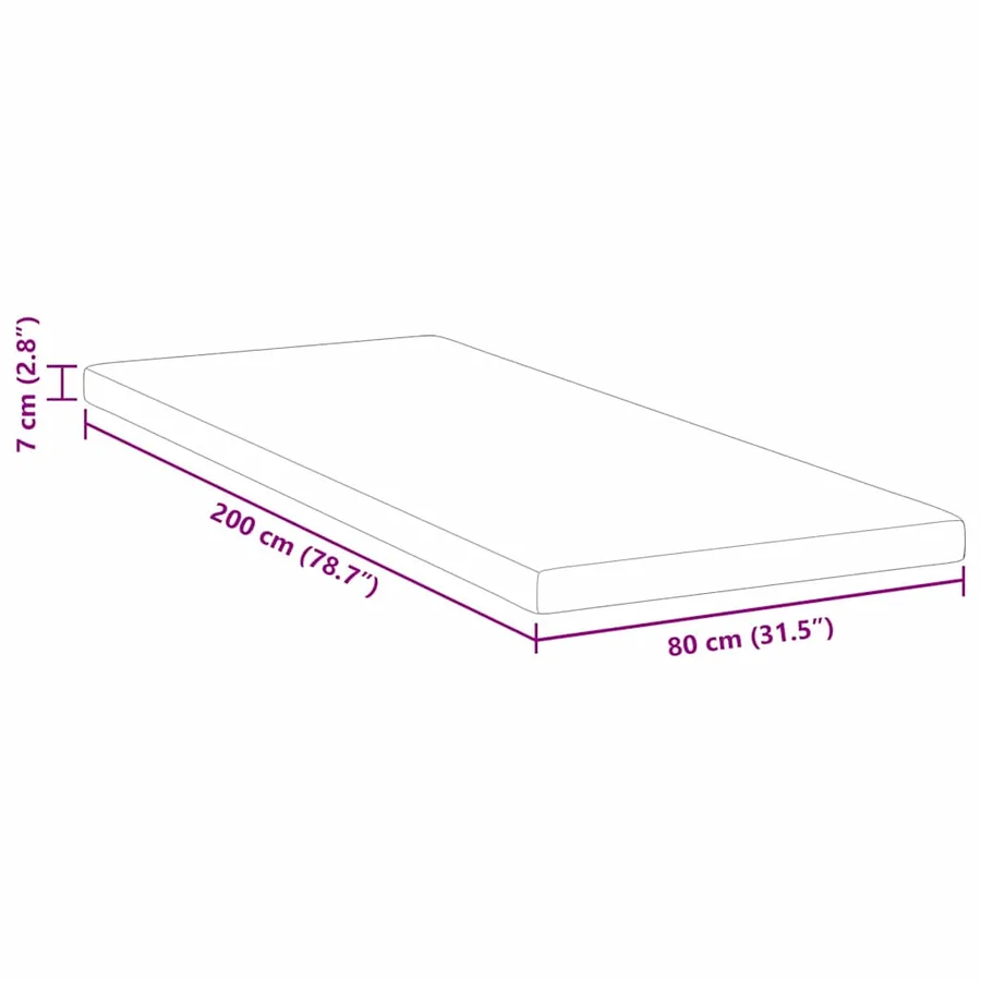 Surmatelas en mousse à mémoire 80 x 200 cm Thick Doux Blanc - 11