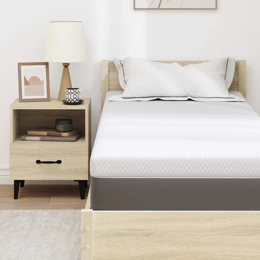 Surmatelas en mousse à mémoire 80 x 200 cm Thick Doux Blanc - 7
