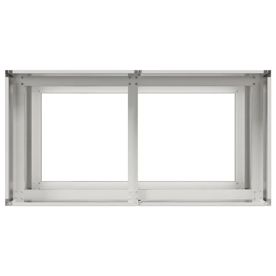 Jardinière 80x40x80 cm acier inoxydable - 5