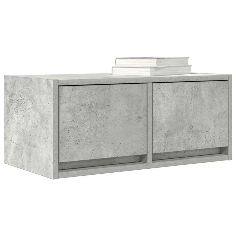 Meuble TV gris béton 60x31x25,5 cm bois d'ingénierie - 11