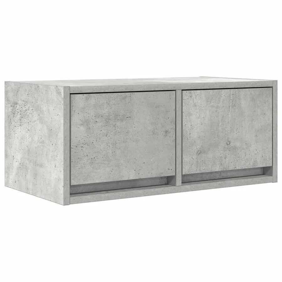 Meuble TV gris béton 60x31x25,5 cm bois d'ingénierie - 2