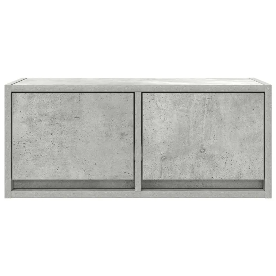 Meuble TV gris béton 60x31x25,5 cm bois d'ingénierie - 5