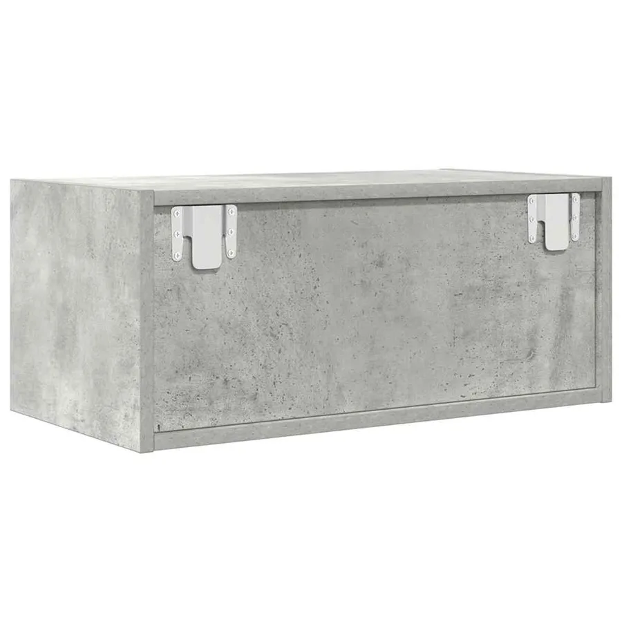 Meuble TV gris béton 60x31x25,5 cm bois d'ingénierie - 6