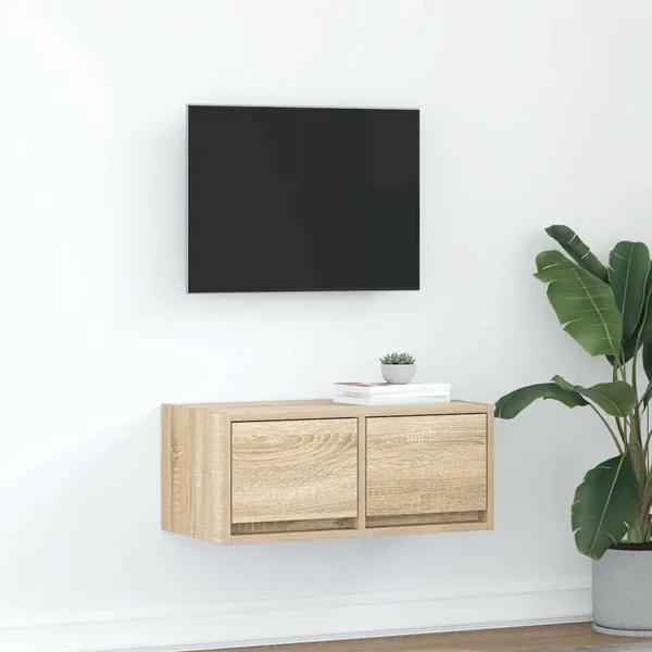 Meuble TV chêne sonoma 60x31x25,5 cm bois d'ingénierie