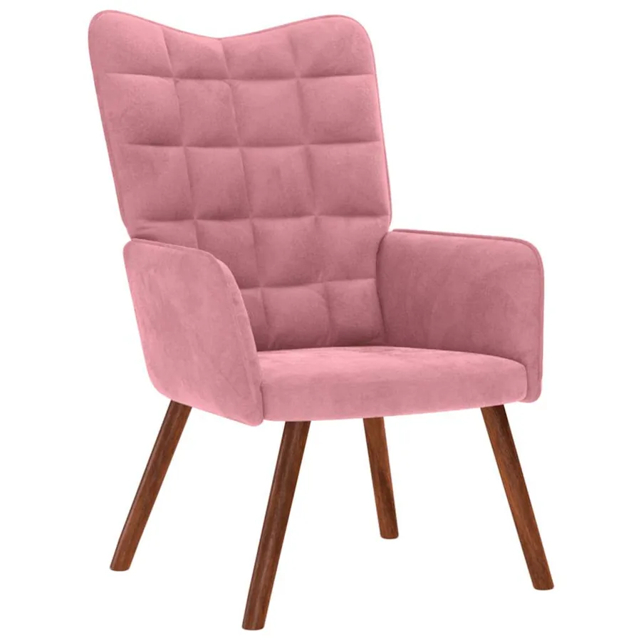 Chaise de relaxation Rose Velours