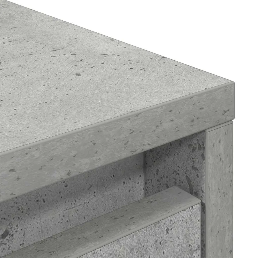 Buffet haut gris béton 29,5x34x119,5 cm bois d'ingénierie - 10