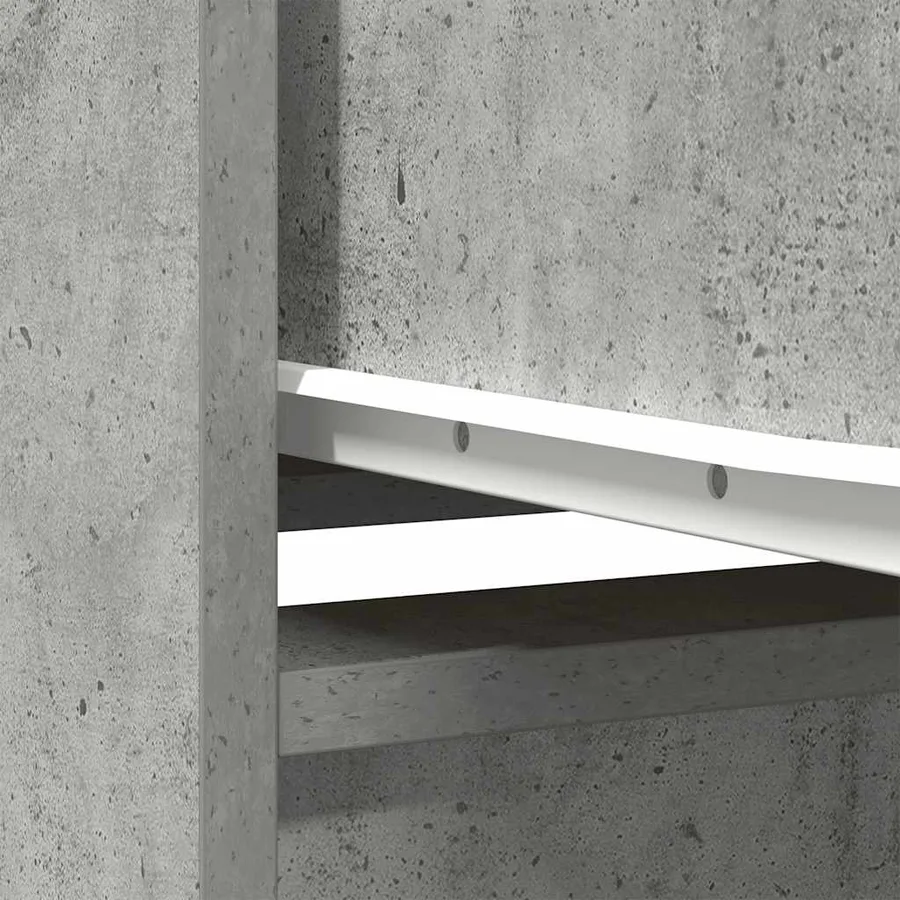 Buffet haut gris béton 29,5x34x119,5 cm bois d'ingénierie - 11