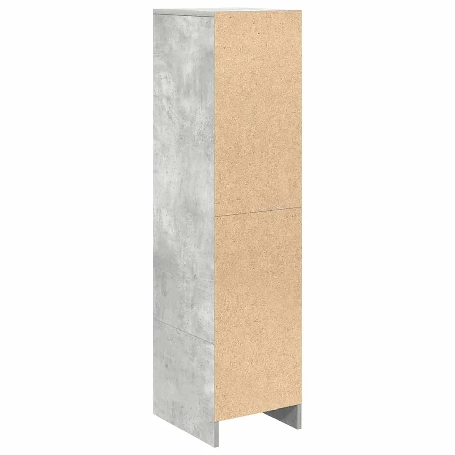Buffet haut gris béton 29,5x34x119,5 cm bois d'ingénierie - 8