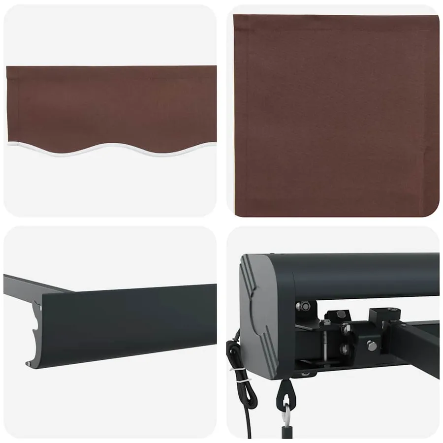 Auvent rétractable automatique marron 450x300 cm - 10
