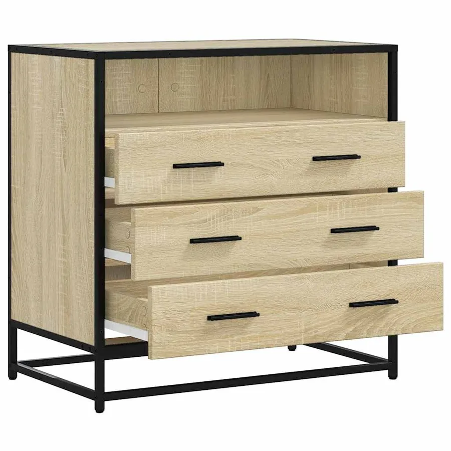 Commode chêne sonoma 70x41x70 cm bois d'ingénierie - 5