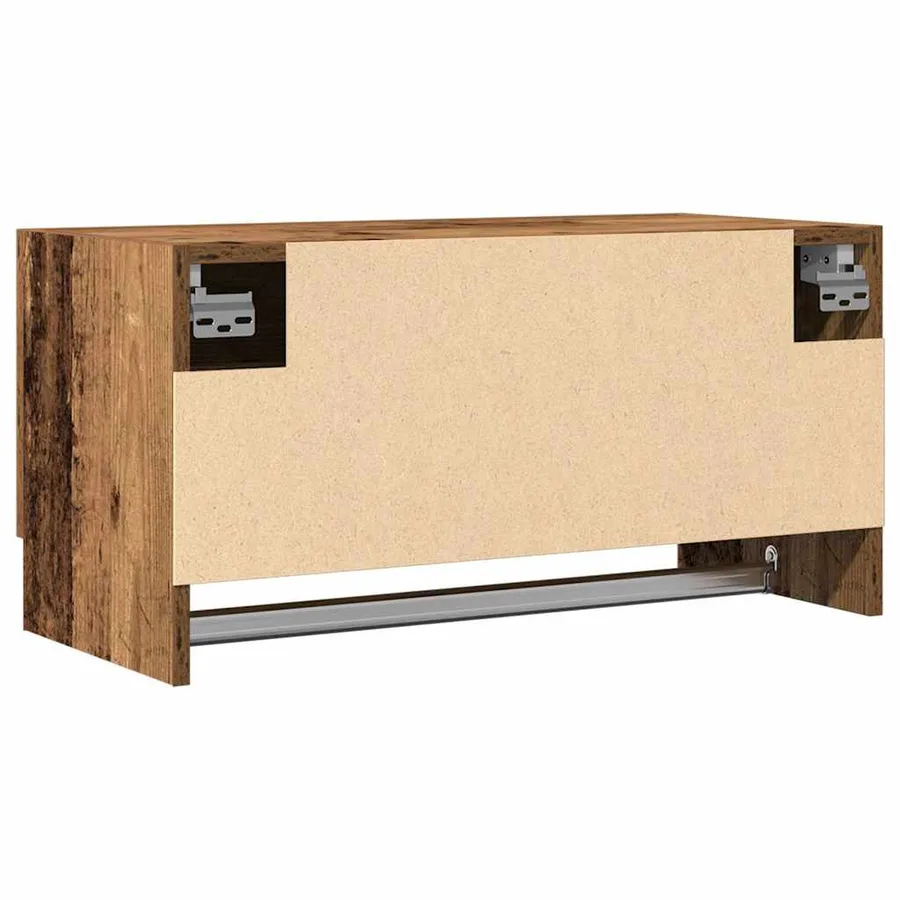 Garde-robe vieux bois 70x32,5x35 cm bois d'ingénierie - 5