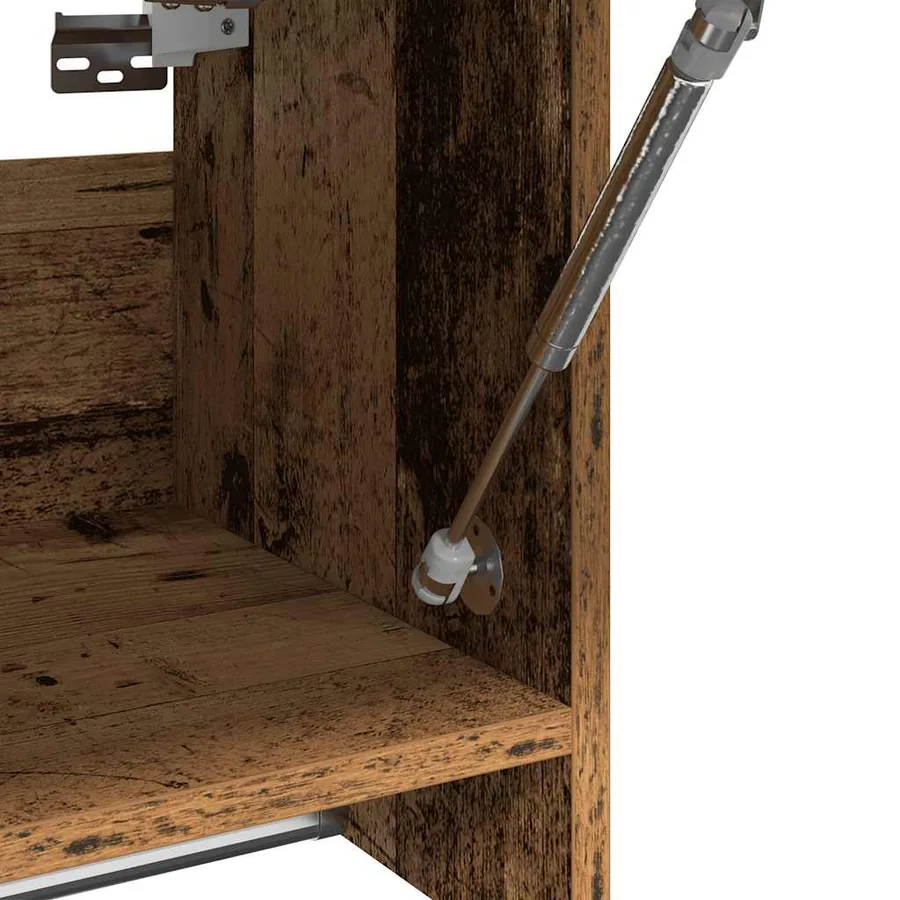 Garde-robe vieux bois 70x32,5x35 cm bois d'ingénierie - 7
