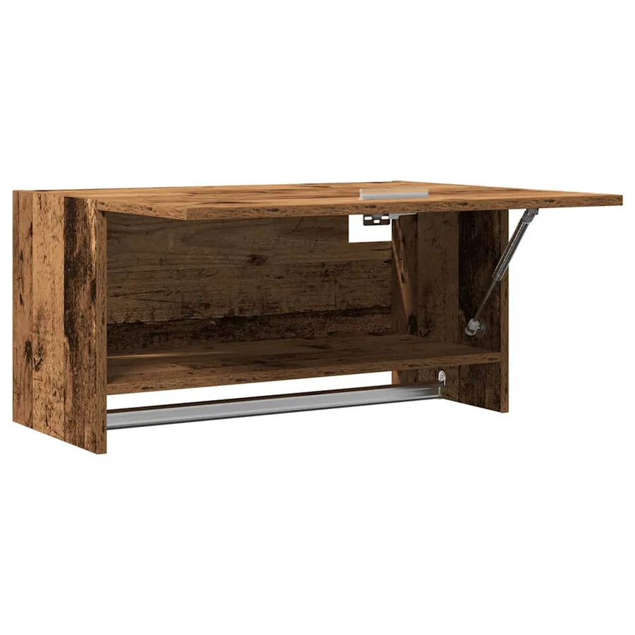 Garde-robe vieux bois 70x32,5x35 cm bois d'ingénierie - 9
