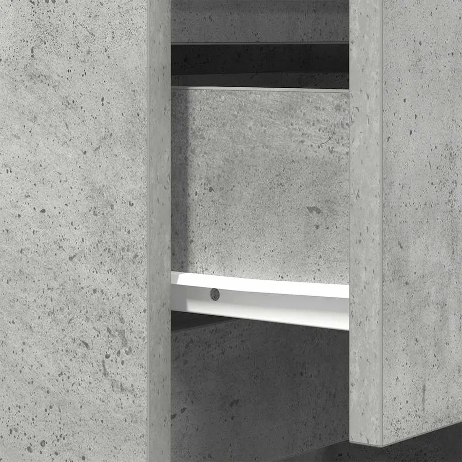 Tables de chevet avec 3 tiroirs 2 pcs gris béton 39x35x65 cm - 11