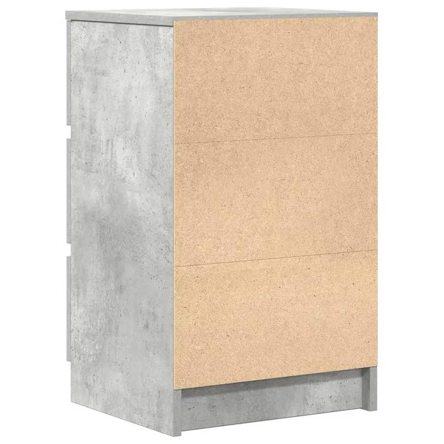 Tables de chevet avec 3 tiroirs 2 pcs gris béton 39x35x65 cm - 9