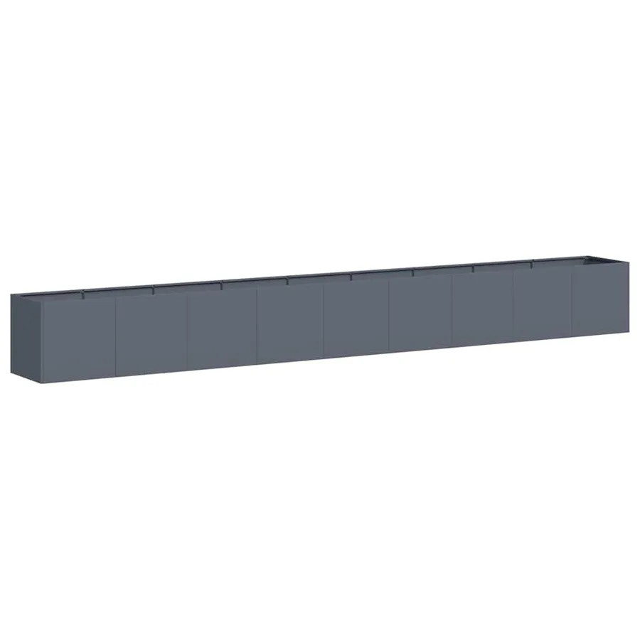 Jardinière anthracite 360x40x40 cm acier laminé à froid - 2