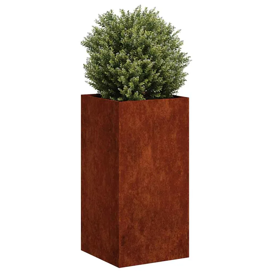 Jardinière rouillé 40x40x80 cm acier inoxydable - 3