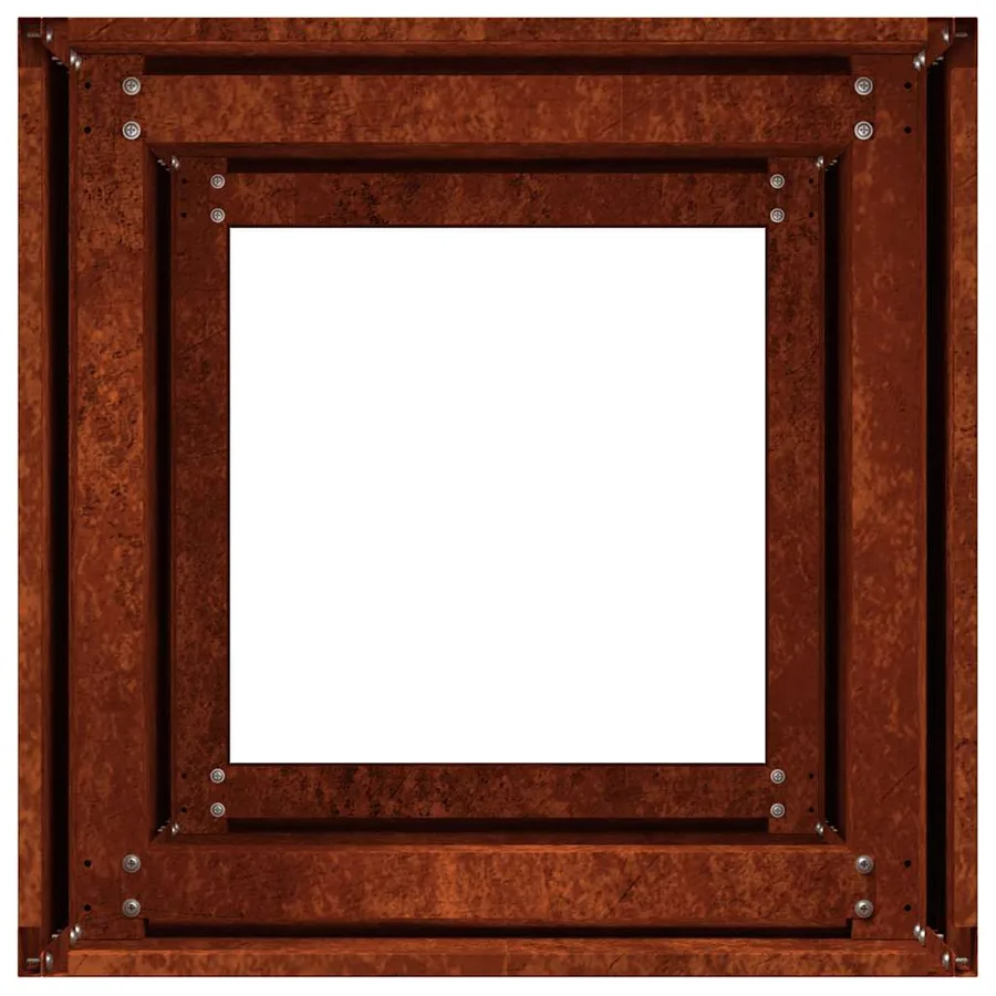 Jardinière rouillé 40x40x80 cm acier inoxydable - 6