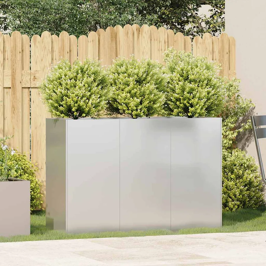 Jardinière 120x40x80 cm acier inoxydable - 3