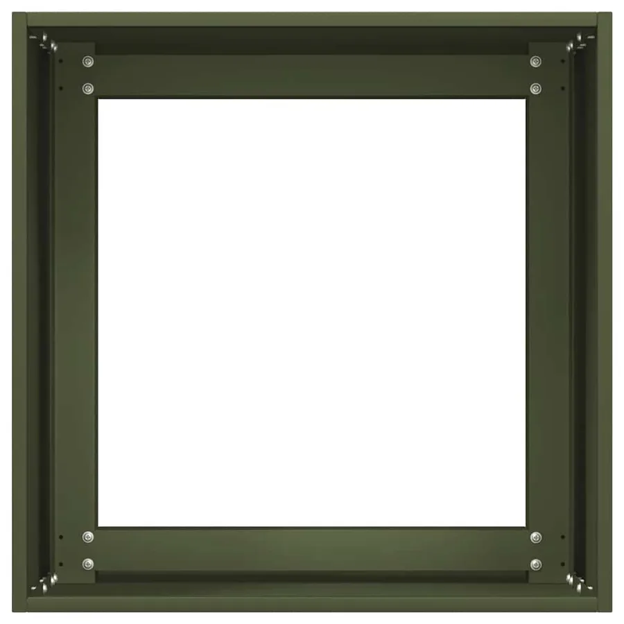 Jardinière vert olive 40x40x40 cm acier laminé à froid - 5