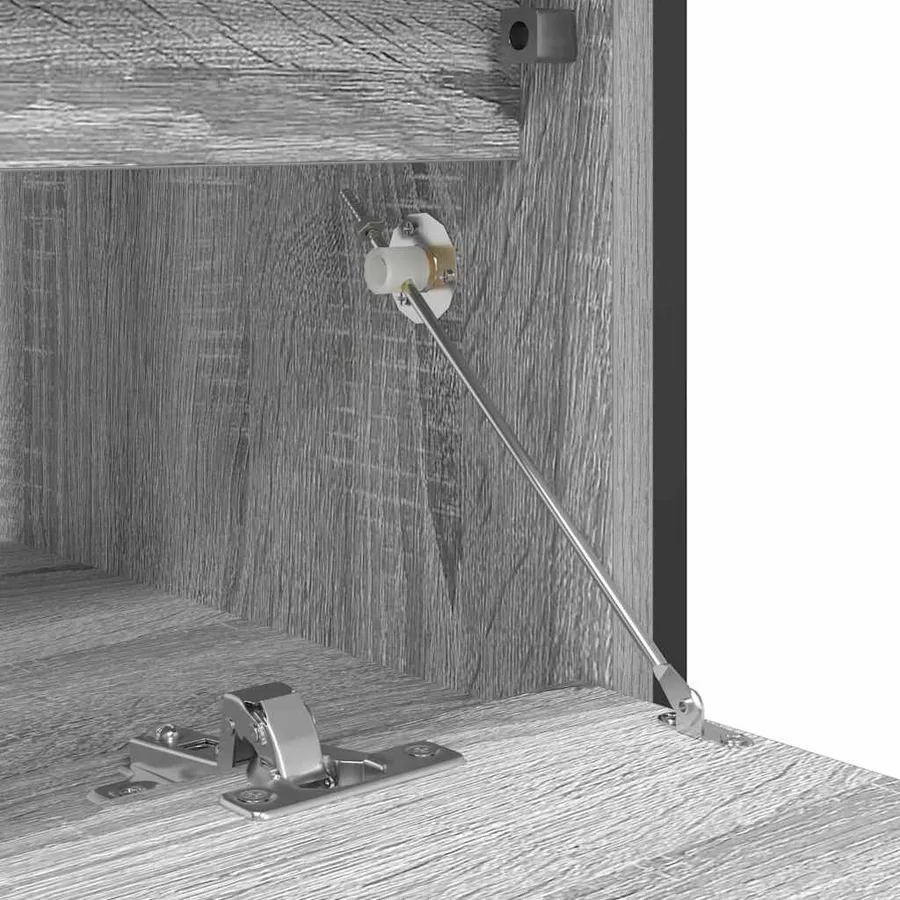 Meuble de salle de bain lavabo tiroirs sonoma gris 90x34,5x60cm - 13