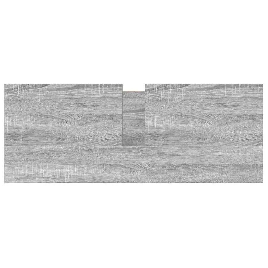 Meuble de salle de bain lavabo tiroirs sonoma gris 90x34,5x60cm - 9