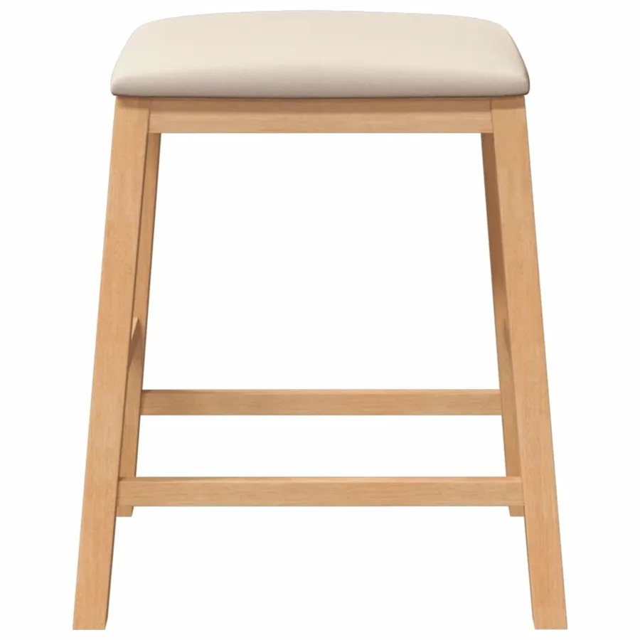 chaises de bar avec coussins 2 pcs bois massif d'hévéa - 5