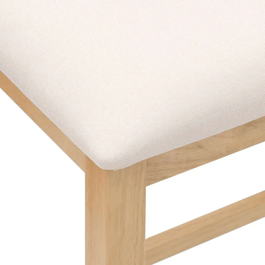 chaises de bar avec coussins 2 pcs bois massif d'hévéa - 8