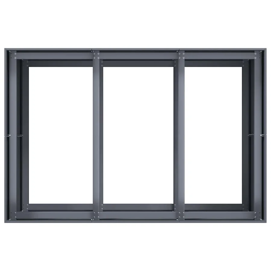 Jardinière anthracite 120x80x80 cm acier - 5