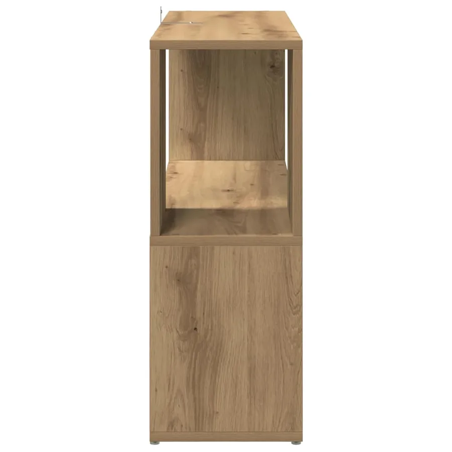 Bibliothèque/Séparateur de pièce chêne artisanal 80x24x63 cm - 5
