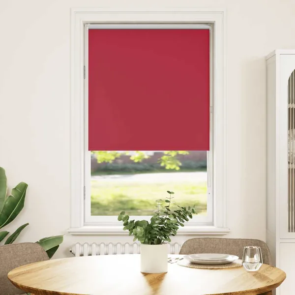 Store enrouleur occultant rouge largeur du tissu 80,7 cm