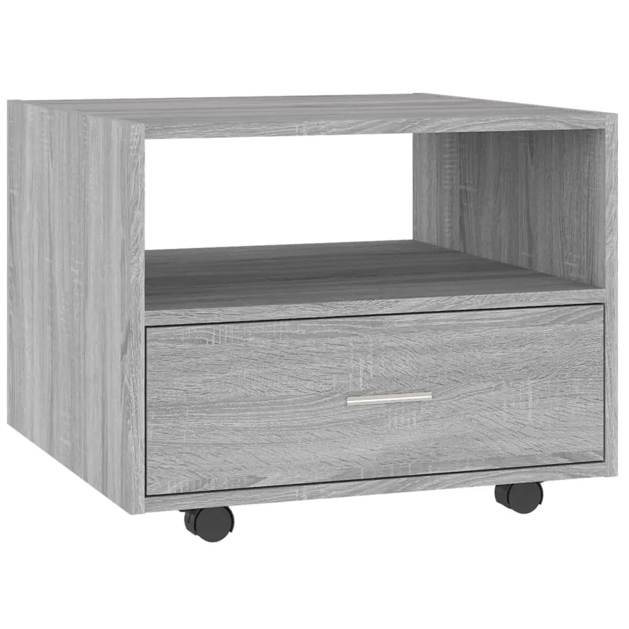 Table basse sonoma gris 55x55x40 cm bois d'ingénierie - 2