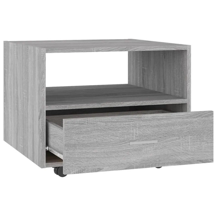 Table basse sonoma gris 55x55x40 cm bois d'ingénierie - 6