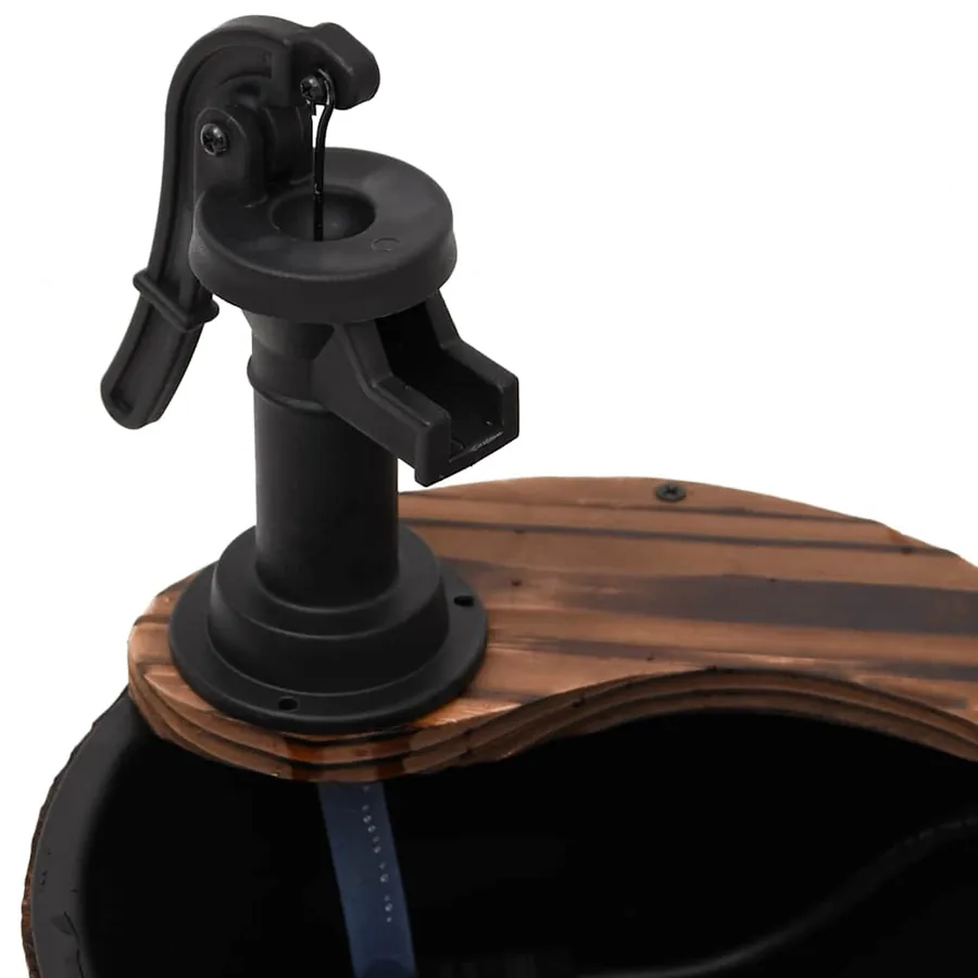 Fontaine à eau avec pompe 28x28x34,5 cm Bois de sapin massif - 7