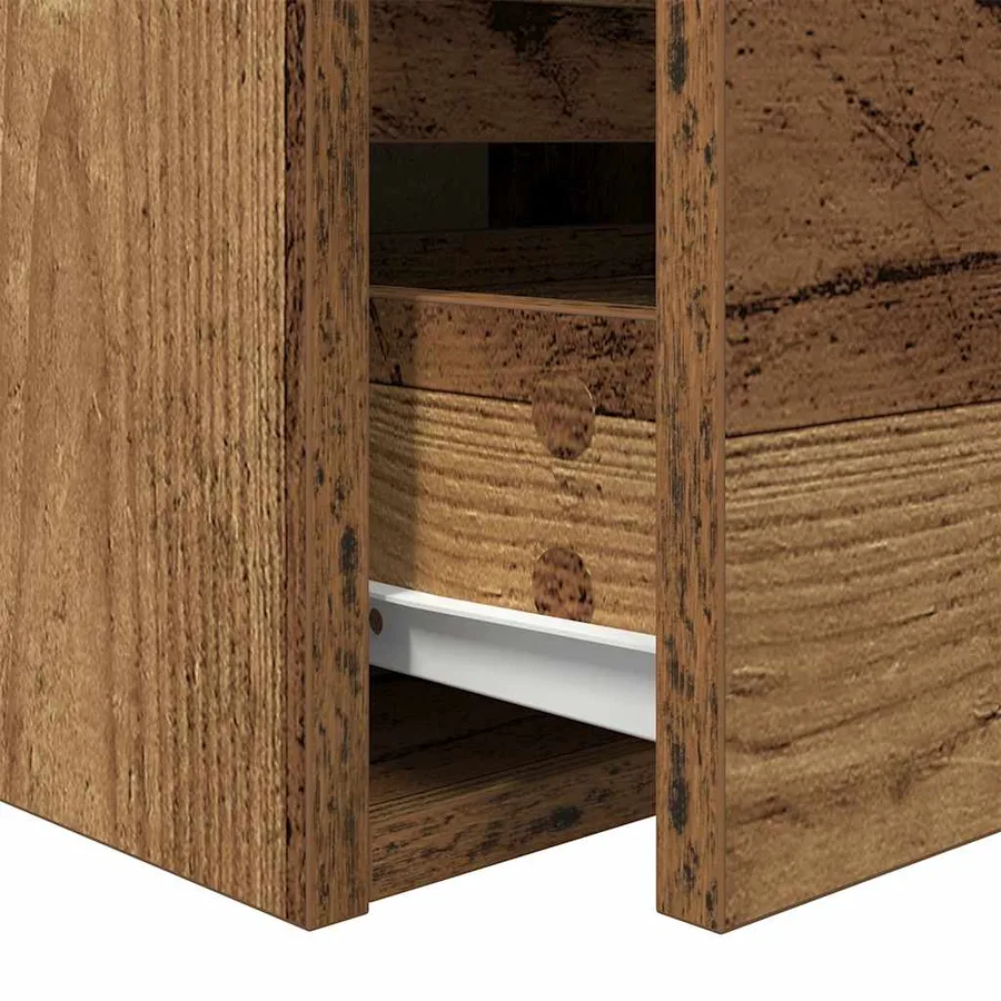 Tables de chevet murales 2 pcs vieux bois 38x34x40 cm - 11