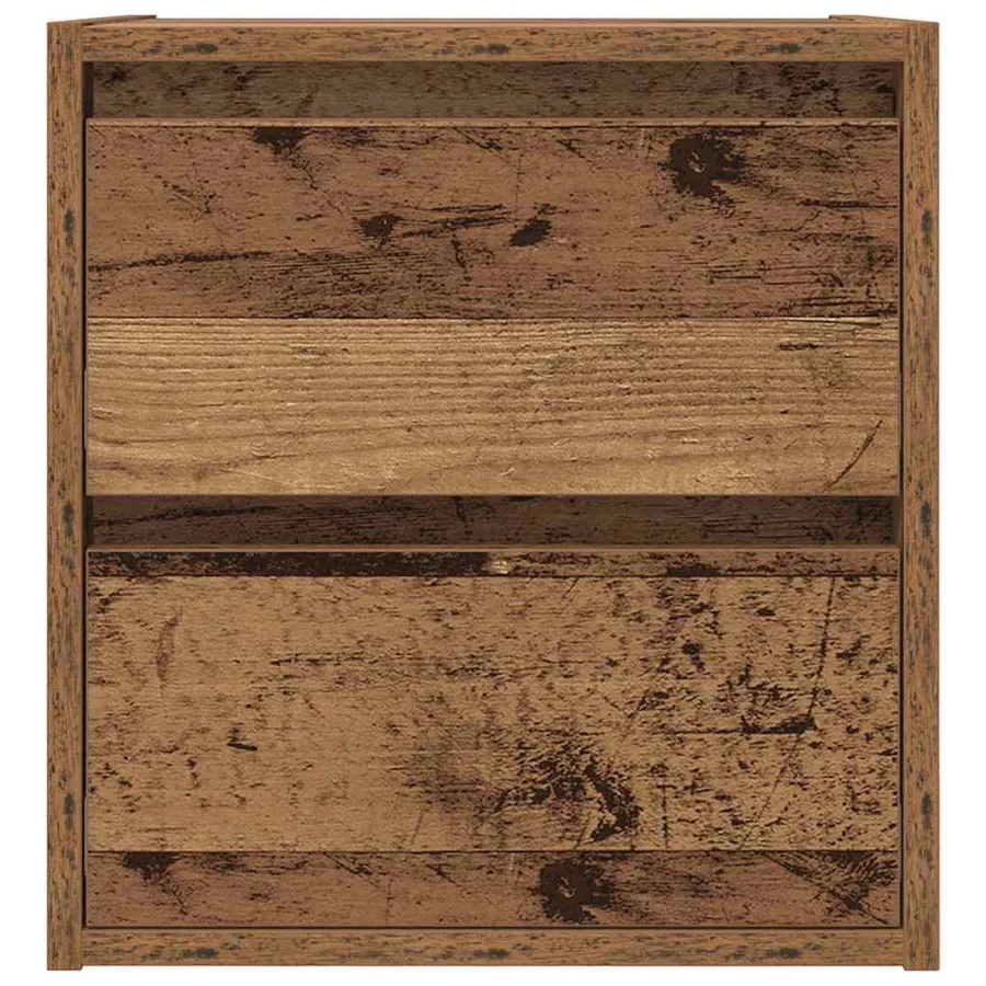 Tables de chevet murales 2 pcs vieux bois 38x34x40 cm - 7