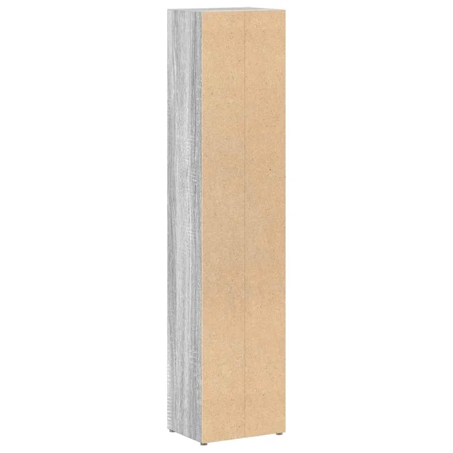 Armoires à CD 2 pcs Sonoma gris 21x16x93,5 cm Bois d'ingénierie - 7