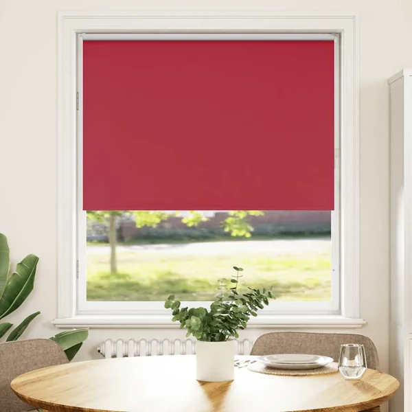 Store enrouleur occultant rouge largeur du tissu 95,7 cm