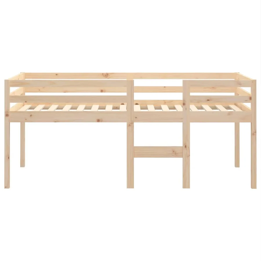 Lit haut sans matelas 90x200 cm bois de pin massif - 5