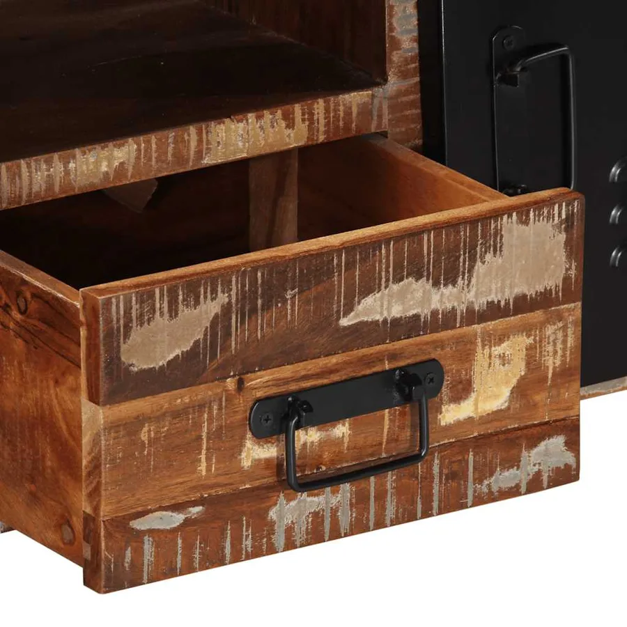 Meuble TV 100x30x40 cm Bois de récupération solide - 7