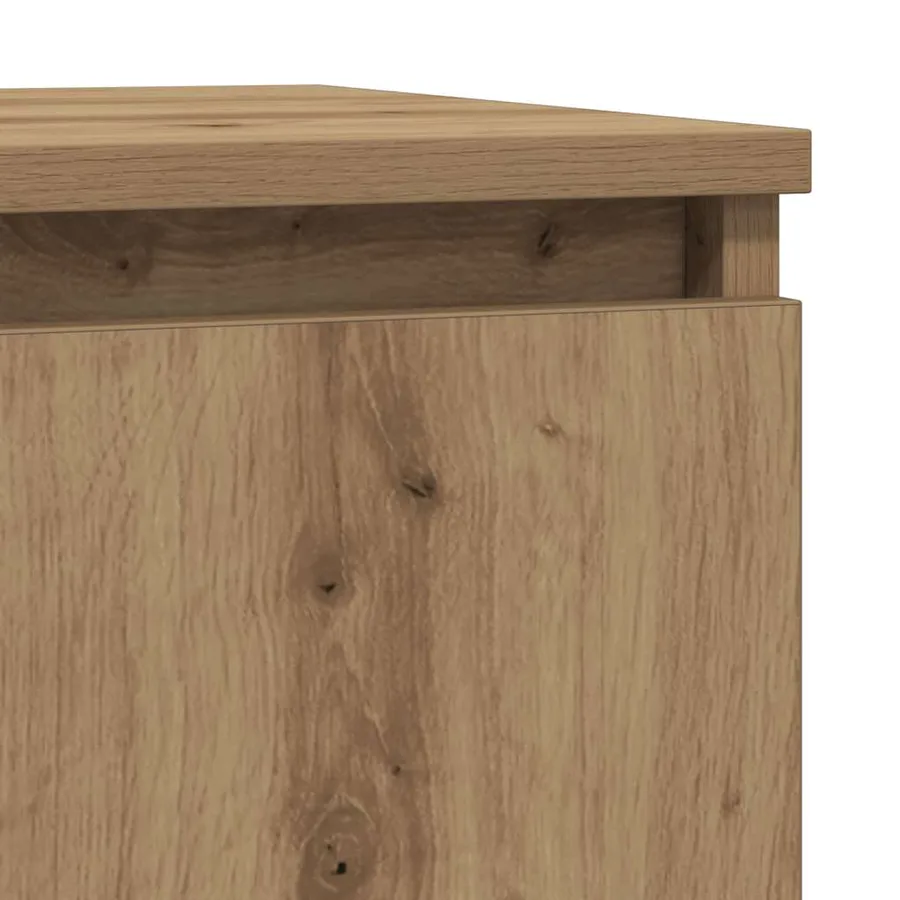 Buffet chêne artisanal 29,5x34x76 cm bois d'ingénierie - 10