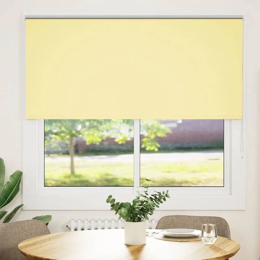 Store enrouleur occultant jaune largeur du tissu 141,6 cm - 2